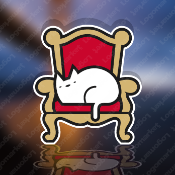 ソファとネコと王様のロゴ
