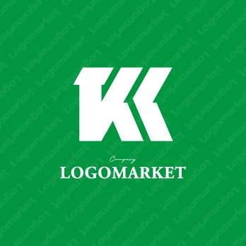 T、K、Kと発展と成長のロゴ
