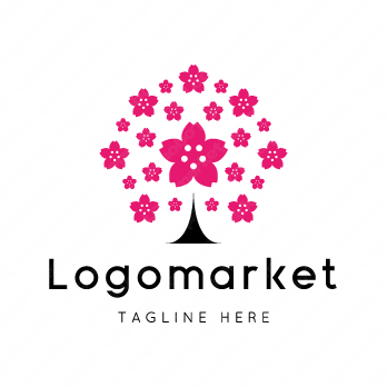 桜と花と木のロゴ