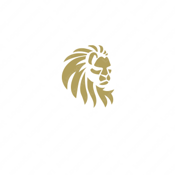 ライオンと王者と動物のロゴ