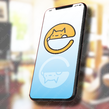 ネコとeと猫のロゴ