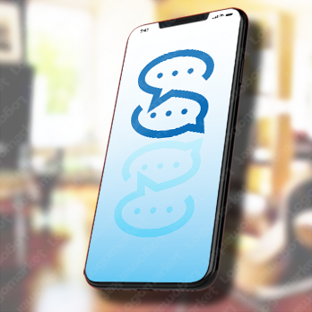 会話と吹き出しとsのロゴ