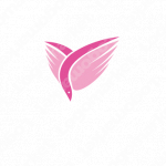 鳥と翼とハートのロゴ