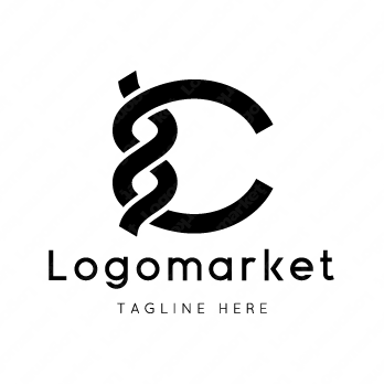 Cとcと和風のロゴ