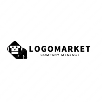 ゴリラとシンプルと親しみやすさのロゴ