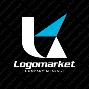 Kとユニコーンとシンプルのロゴ