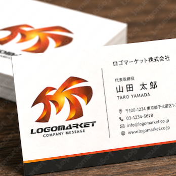 狐とMと立体的のロゴ
