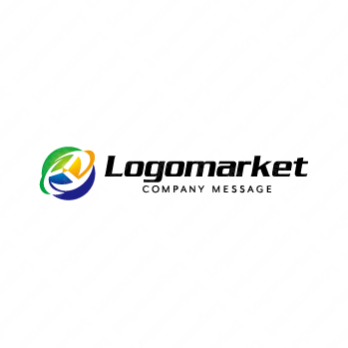 ホイールとプロペラと三位一体のロゴ