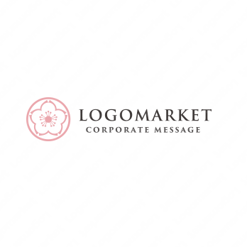 桜と家紋と和のロゴ