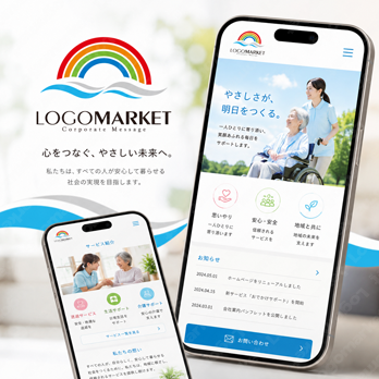 繋がると絆と希望のロゴ