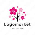 桜と木と自然のロゴ