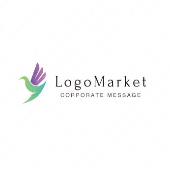 鳥と羽と上昇のロゴ