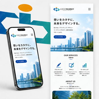 イニシャルと人と無限大のロゴ