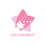 保護猫と星と桜のロゴ