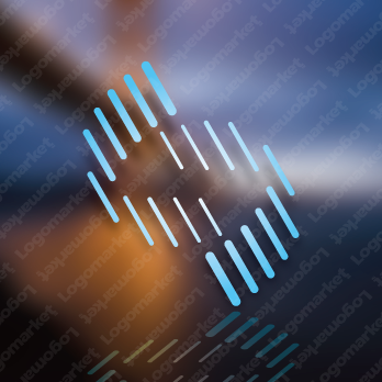 Sとデジタルとストライプのロゴ