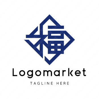 福と家紋と文字紋のロゴ