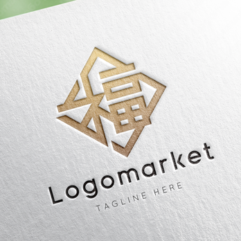 福と家紋と文字紋のロゴ