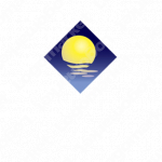月と陽と海のロゴ