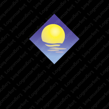 月と陽と海のロゴ