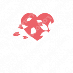 ハートとさくらと桜のロゴ