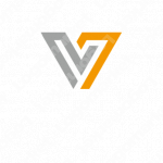Vとフラットとシンプルのロゴ