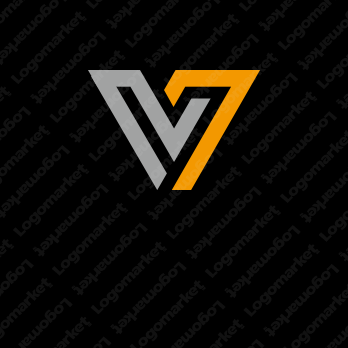 Vとフラットとシンプルのロゴ