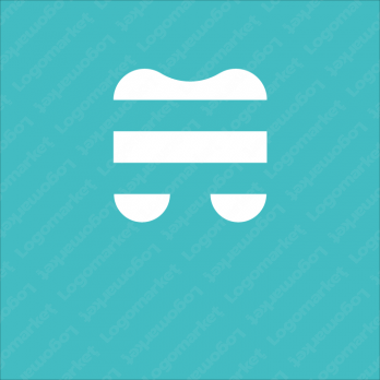 Mと歯とシンプルのロゴ