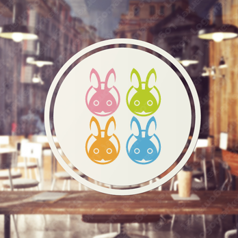 かわいいとウサギと動物のロゴ