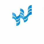 Wと波と向上心のロゴ