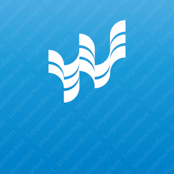 Wと波と向上心のロゴ