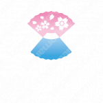 桜と富士山と扇子のロゴ