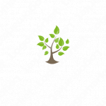 木と成長と優しさのロゴ