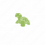 亀と長寿とキャラクターのロゴ