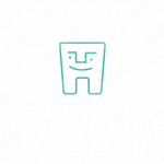 歯とユニークとキャラクターのロゴ