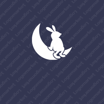 兎と月と動物のロゴ
