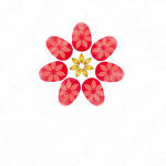 ネイルサロンと花と女性らしいのロゴ