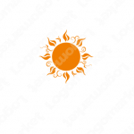 太陽と燃えるとエネルギーのロゴ