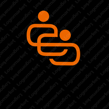 人と鎖と繋がりのロゴ