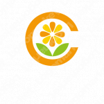 Cと花と親しみやすいのロゴ