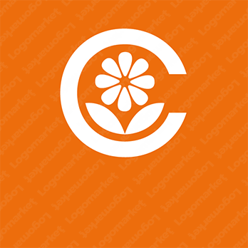 Cと花と親しみやすいのロゴ