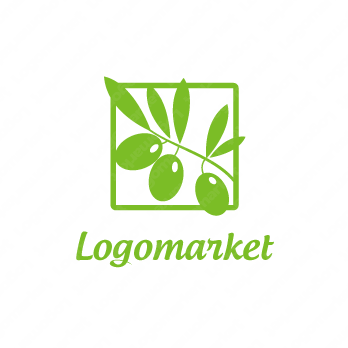 オリーブと実と植物のロゴ