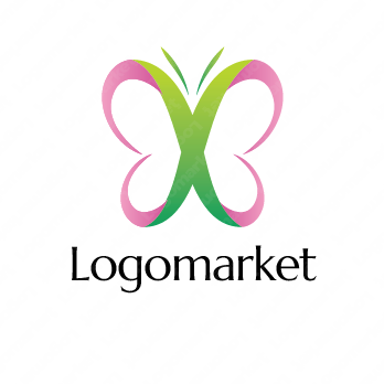 Xと蝶と優しさのロゴ