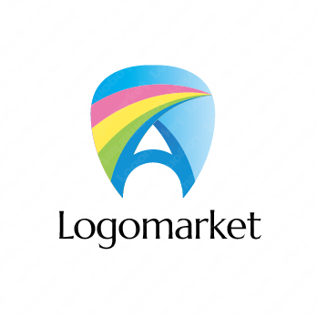 Aと虹と歯のロゴ