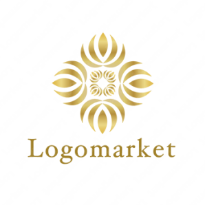 ロゴ作成デザインです シンプルワークスロータス パターン花をイメージしたロゴマークです