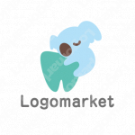 コアラと歯とキャラクターのロゴ