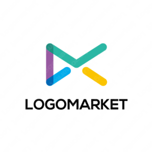 ロゴ作成デザインです M Space Designカラフル K 個々の能力をイメージしたロゴマークです