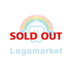 ロゴ作成デザインです シンプルワークス虹の歯医者さん虹をイメージしたロゴマークです