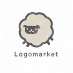 羊とキャラクターと可愛いのロゴ