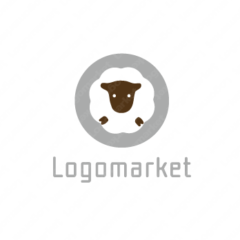 羊と丸と顔のロゴ