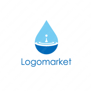 ロゴ作成デザインです パステル工房水滴水をイメージしたロゴマークです